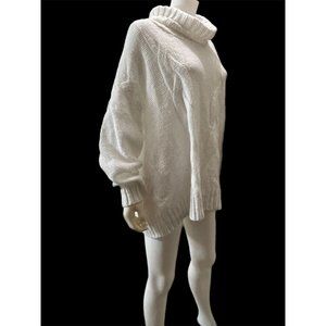 Fashion Nova Women’s Size XL Waiting For You White Cable Knit Sweater NEW